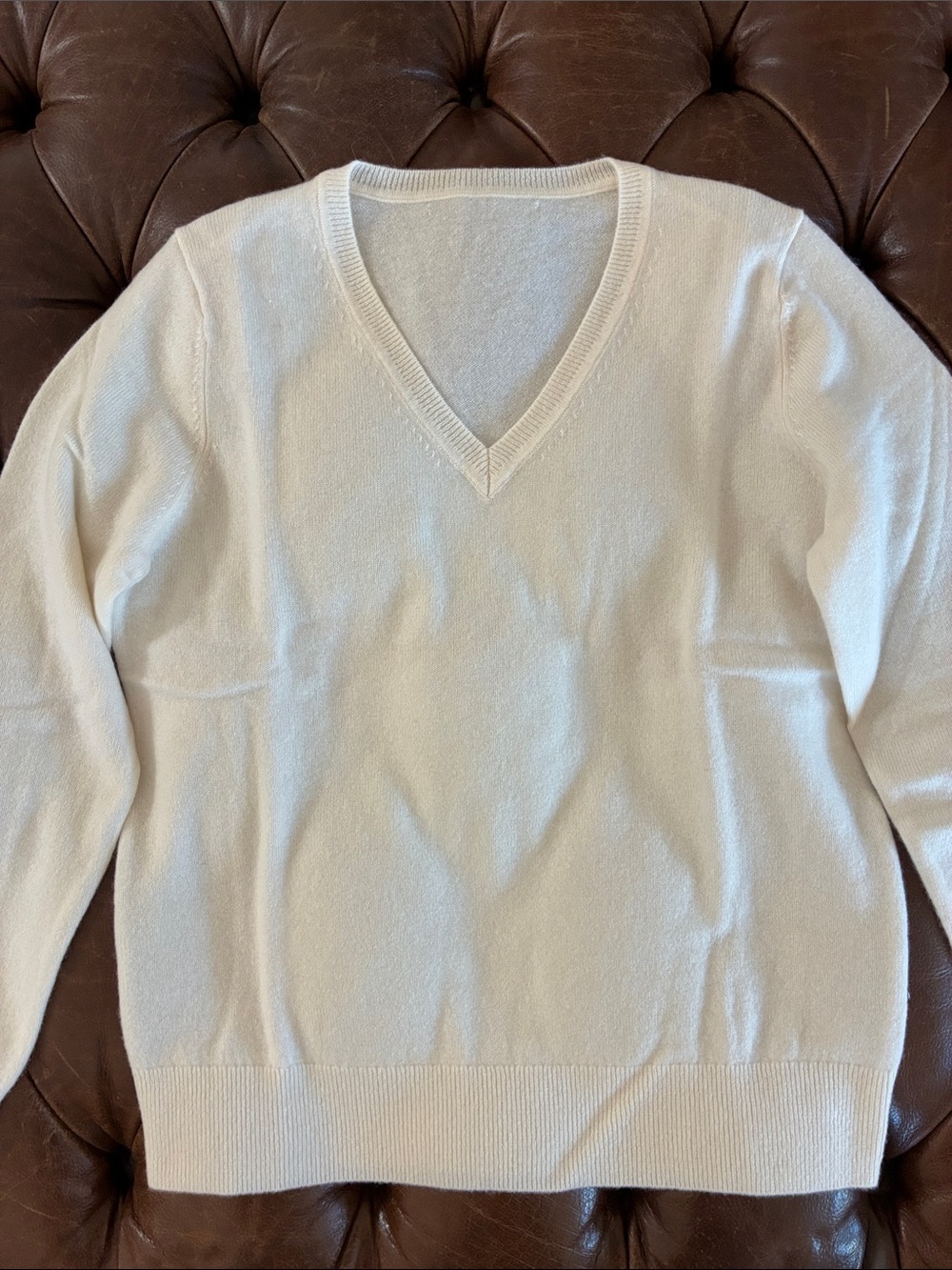 NWOT Quince Cashmere V-Neck Sweater